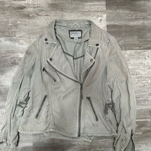 Universal Thread Women's Gray Leather Jacket